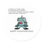 funny valentine's day poem round stickers