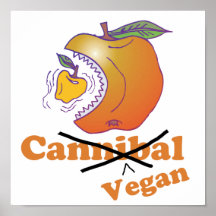 funny vegan apple print