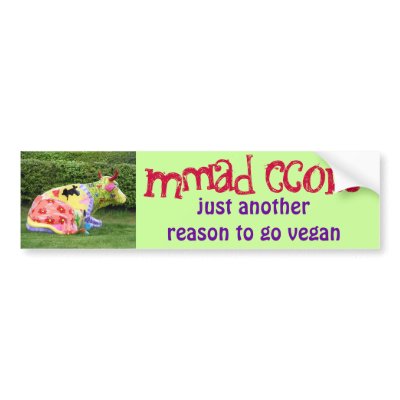 funny vegan bumper sticker by lycheerose