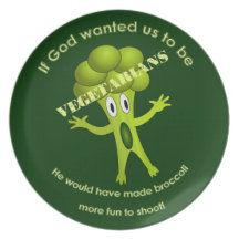 Funny Vegetarian Quote Plate