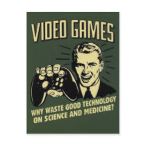 Funny Video Game Saying Postcard