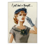 Funny vintage fashion greeting card