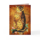 Funny Vintage Owl Birthday Card