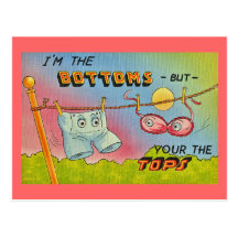 Funny Vintage Talking Clothes Postcard