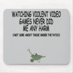 Funny violent video games mousepad