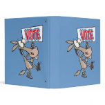 funny vote democrat donkey cartoon vinyl binders