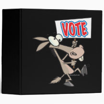 funny vote democrat donkey cartoon binders