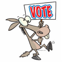funny vote democrat donkey cartoon photo cutout