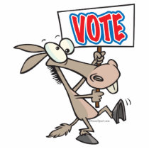 funny vote democrat donkey cartoon photo cutout