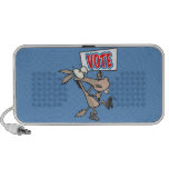 funny vote democrat donkey cartoon portable speaker