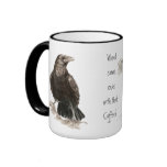 Funny Want Cake with Coffee? Ravens Bird Mug