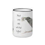 Funny Want Cake with Coffee? Ravens Bird Mug