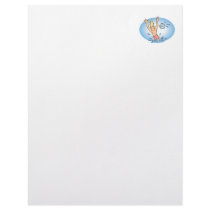 funny waterpolo dude cartoon personalized letterhead