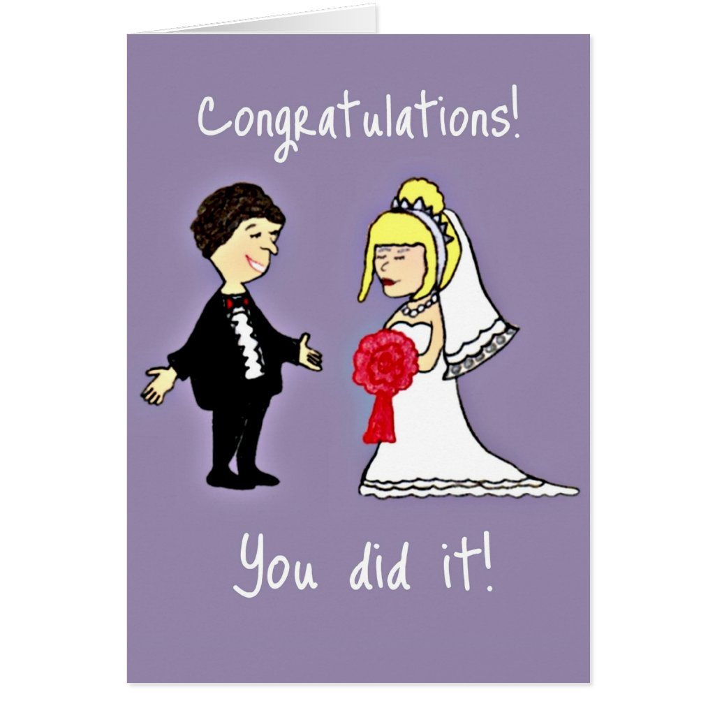 Funny wedding congrats cards