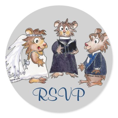 Funny Wedding Envelope Seal Stickers by zooogle