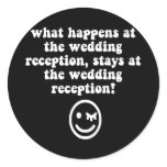 Funny wedding reception stickers