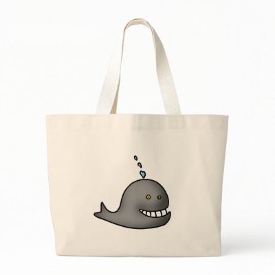 Funny whale tote bag by jsoh