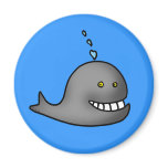 Funny whale refrigerator magnets