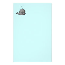 Funny whale stationery