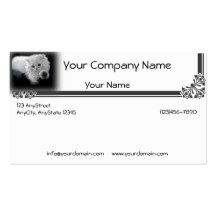 Funny White Persian Cat Gives You a High Five Business Cards