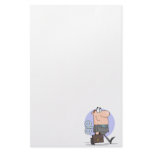 funny wind up businessman cartoon character stationery paper