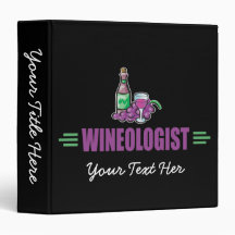 Funny Wine 3 Ring Binders