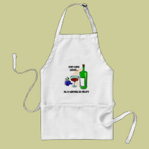 Funny wine humour saying aprons