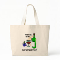 Funny wine humour saying tote bags