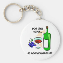 Funny wine humour saying keychain