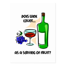 Funny wine humour saying postcards
