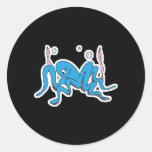 funny winking octopus stickers