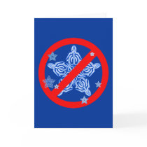 Funny Winter Design NO SNOWFLAKES Tshirt Greeting Card