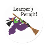 Funny Witch Flying stickers