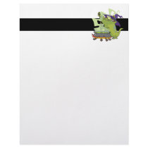 funny witch gator cooking cauldron personalized letterhead