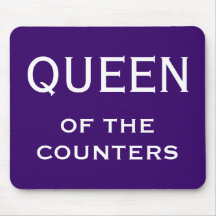 Funny Woman CFO Nickname - Queen of the Counters Mousemats