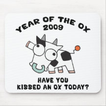 Funny Year of The Ox Gifts Mouse Mat