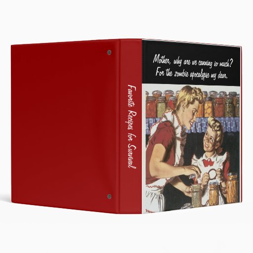 Funny Zombie Recipe Binder