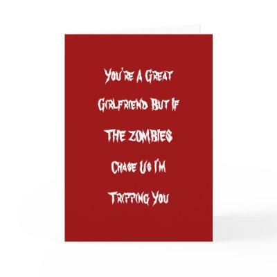 Funny Zombie Valintine Card by LetThemEatCupcakes