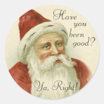FunnyVictorian Santa Stickers