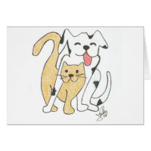 furever friends blank card