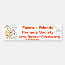 Furever Friends Humane Society bumper sticker