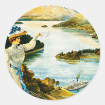 Furness Railway ~ Lady of the Lake Round Stickers