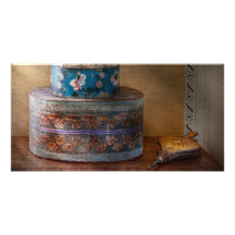 Furniture - Hat boxes with billow Customized Photo Card