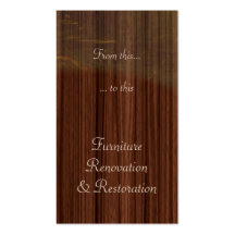 Furniture restoration business card