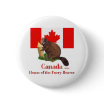 Furry Beaver Buttons