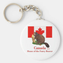 Furry Beaver Key Chain