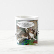Furry Funnies "Cat with a Mouse?" Coffee Mugs
