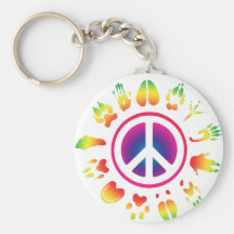 furry peace keychain