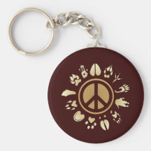 Furry Peace Keychain