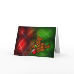 'furry' wolf holiday card